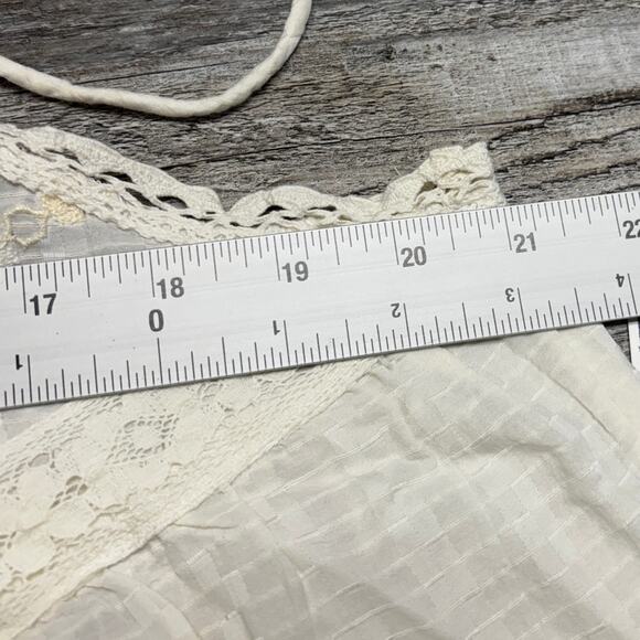 NWT Free People Intimately Elisa‎ Ivory Womens L Lace Trim Flowy Boho Tunic Top - Picture 5 of 8